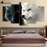 Tableau loup Noir Et BLanc