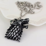 Collier Loup en Obsidien