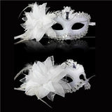 Masque Loup Venitien  Blanc